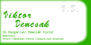 viktor demcsak business card